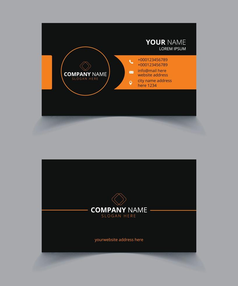 Corporate business card template design vector