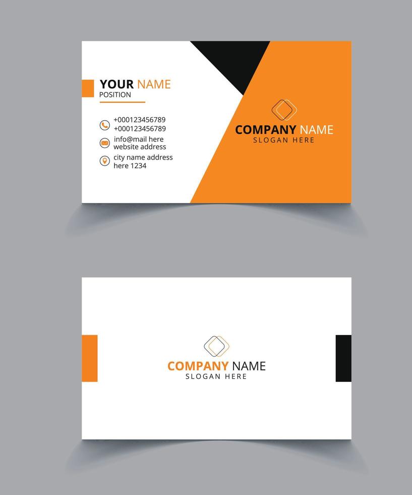 Modern creative business card design template vector