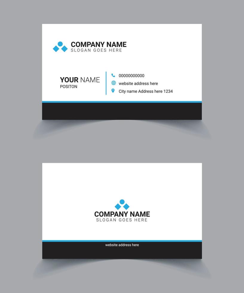 Corporate business card design template vector