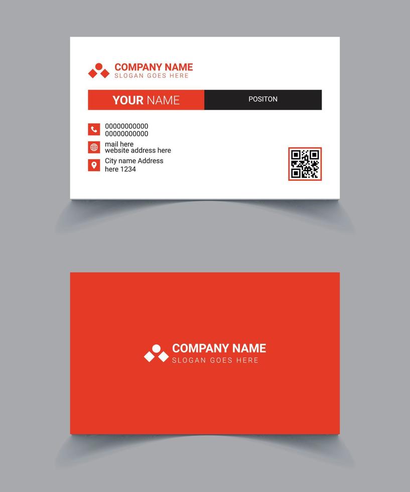 Corporate business card design template vector