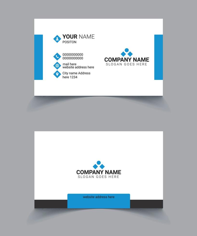 Corporate business card design template vector