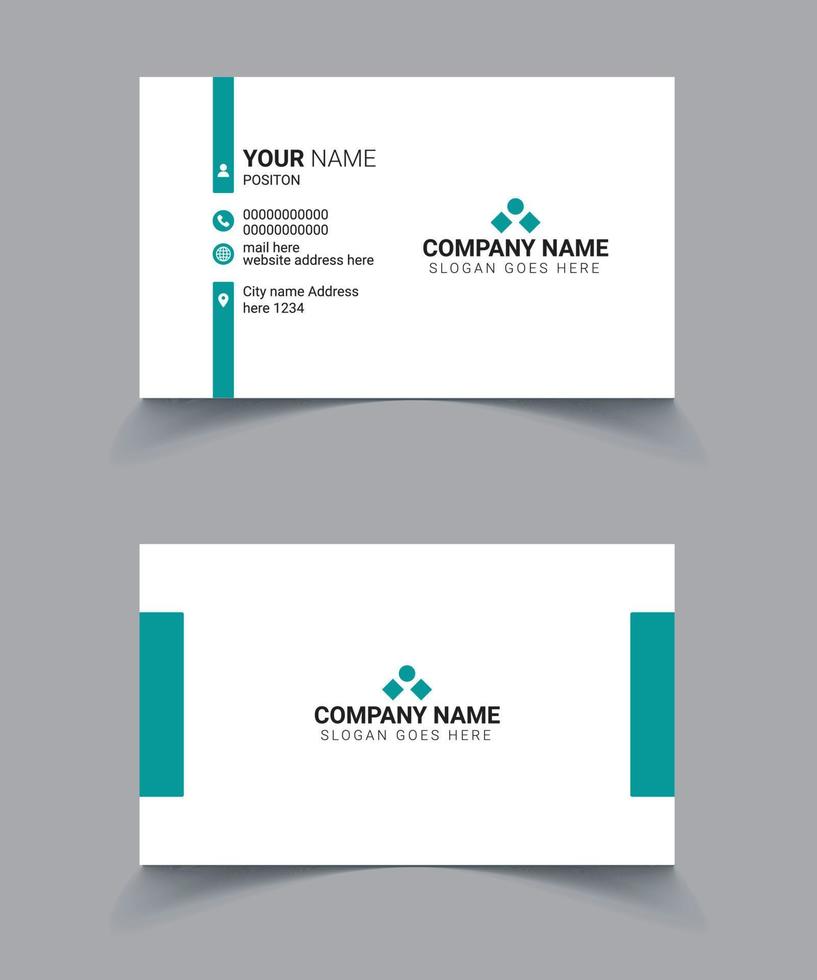 plantilla de diseño de tarjeta de visita corporativa vector