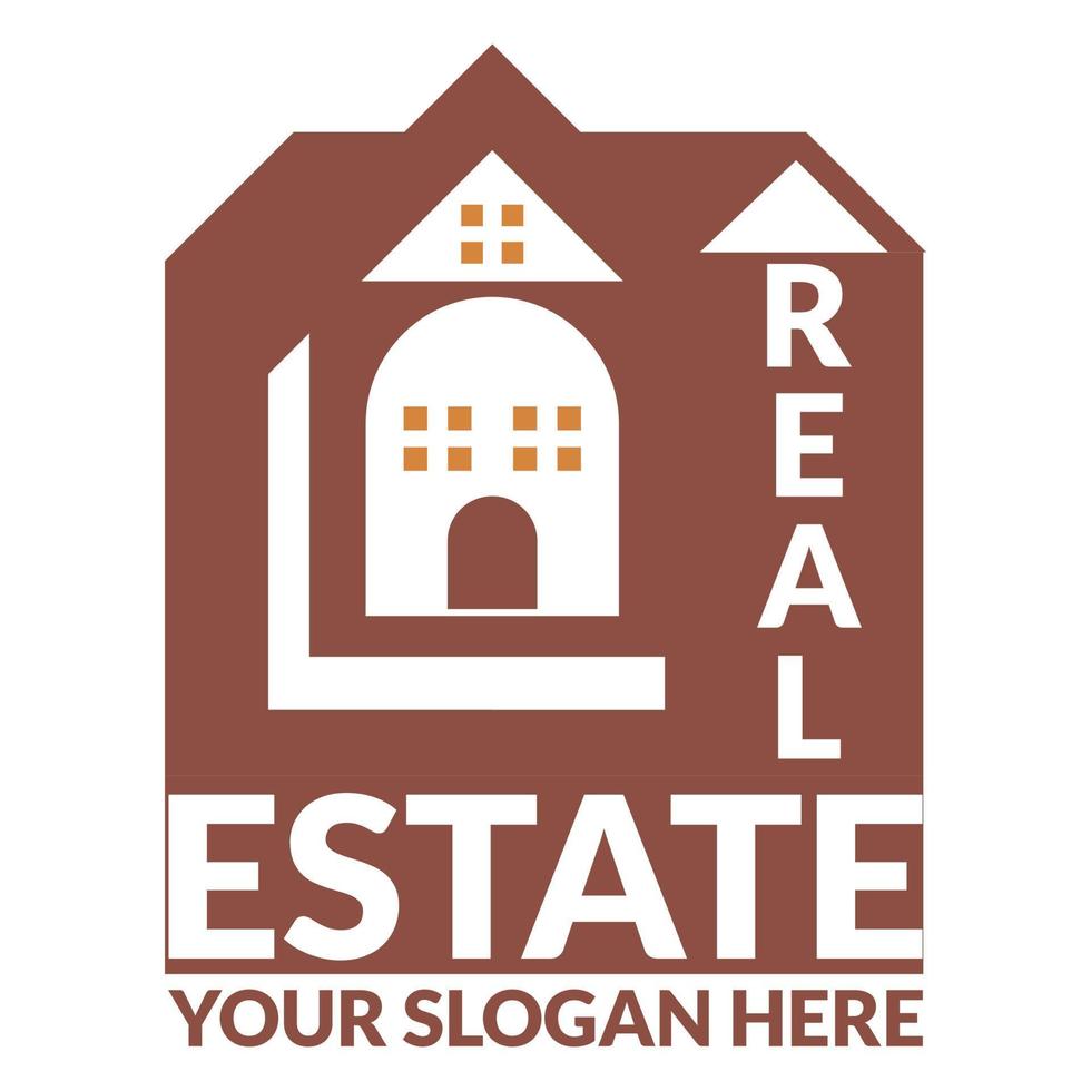 PReal estate logo design. Logo can be used for real estate companies vector