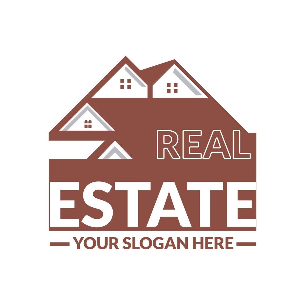 PReal estate logo design. Logo can be used for real estate companies vector