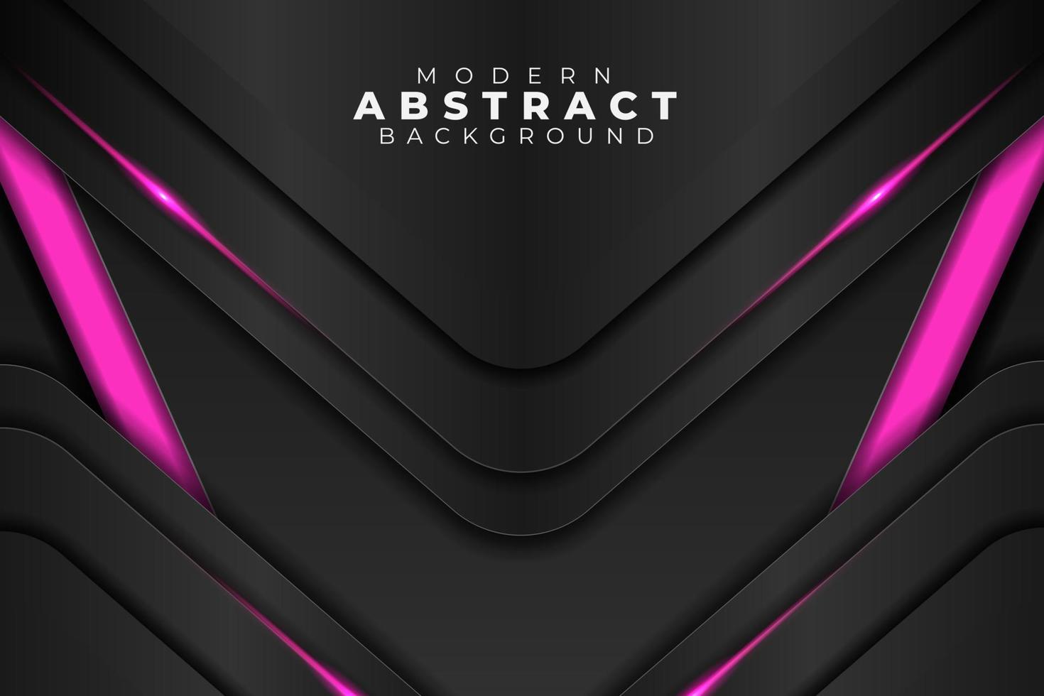 Modern abstract background 3d technology futuristic overlapped  black metallic combination pink color vector based