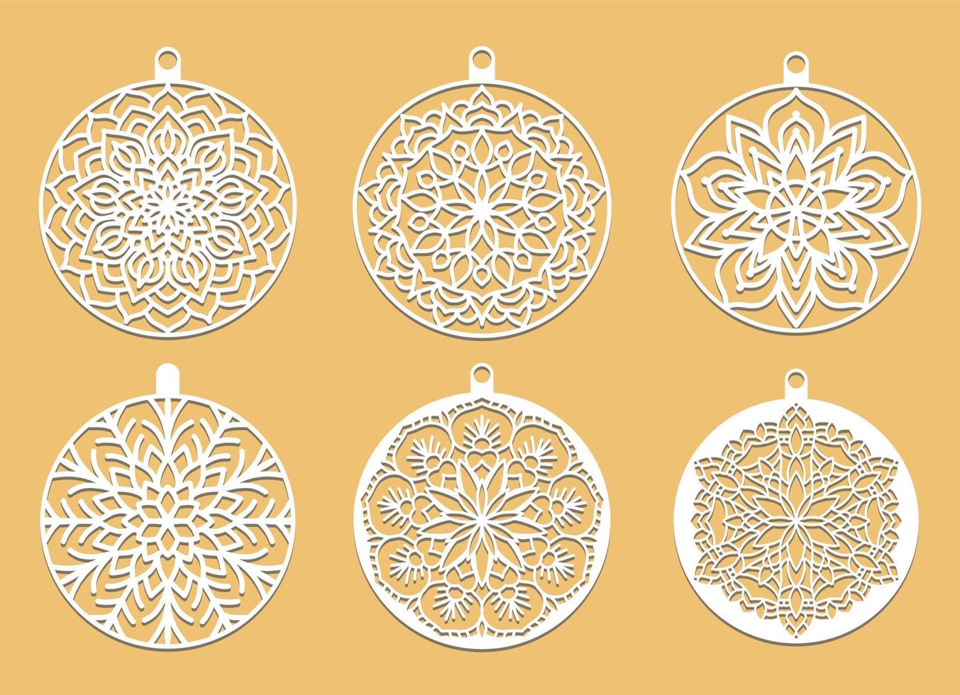 snowflakes christmas design vector set