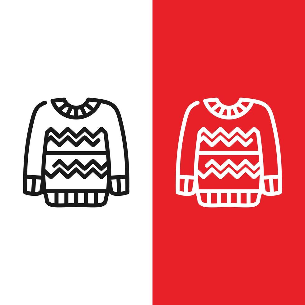 Christmas Xmas Sweater Vector icon in Outline Style 9733572 Vector Art Christmas Xmas Sweater Vector icon in Outline Style 9733572 Vector Art