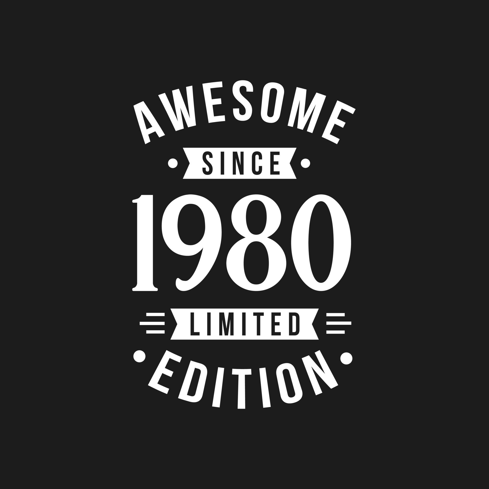 nacido en 1980 impresionante desde cumpleaños retro, impresionante