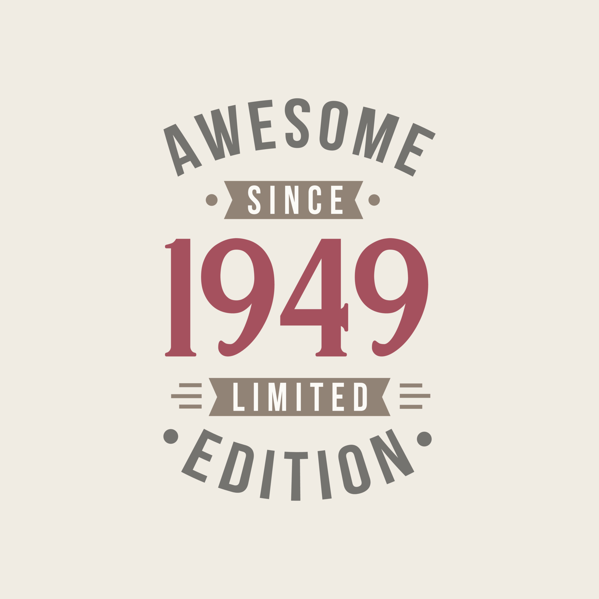 Awesome since 1949 Limited Edition 1949 Awesome since Retro Birthday Awesome since 1949 Limited Edition 1949 Awesome since Retro Birthday