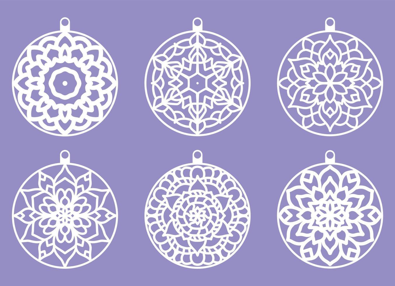 snowflakes christmas design vector set