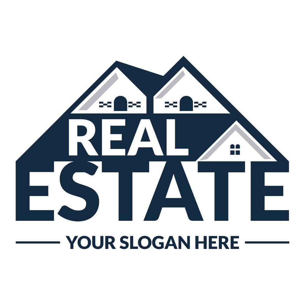 PReal estate logo design. Logo can be used for real estate companies vector