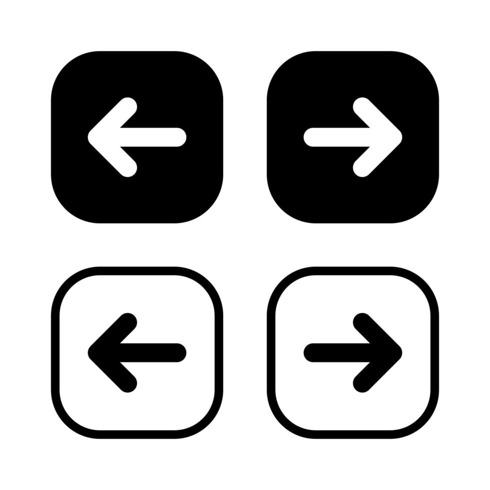 Turn right and left arrow icon vector isolated on round square background
