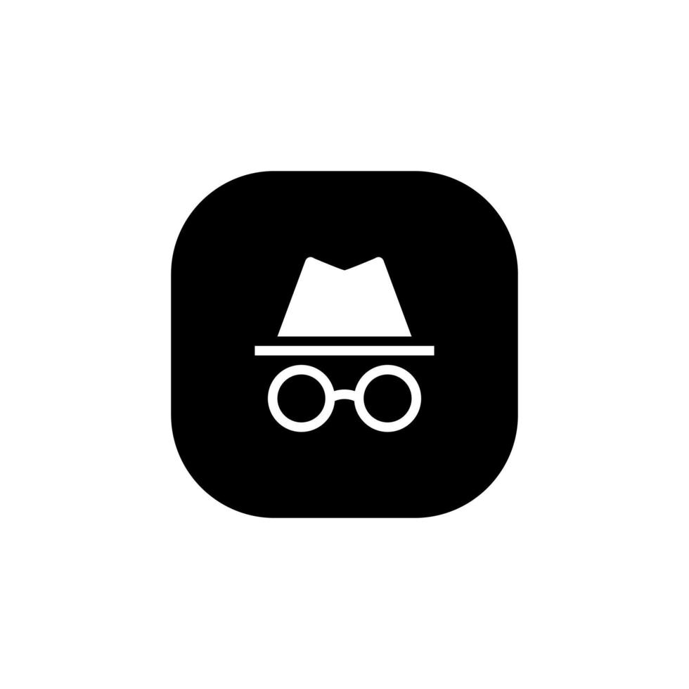 Incognito, private browsing icon vector for web or mobile app