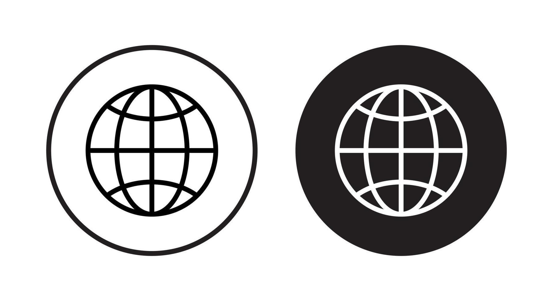 Internet, web, website icon vector isolated on circle background