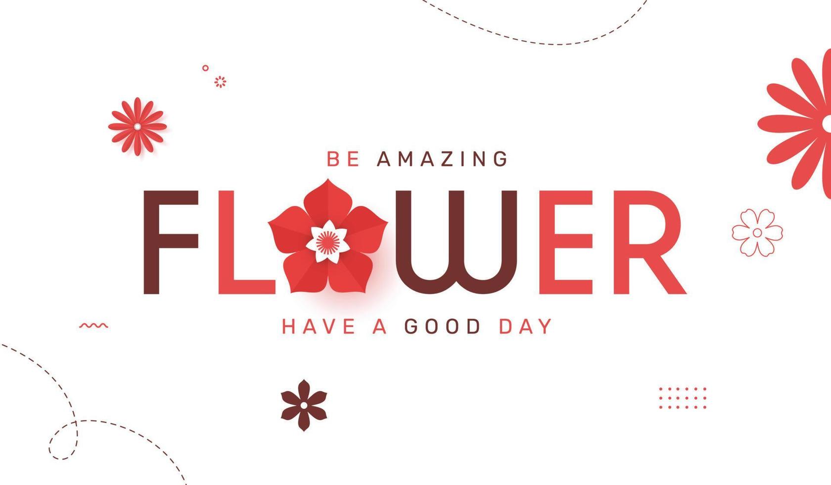 Beautiful flower text banner greetings design. flower elements