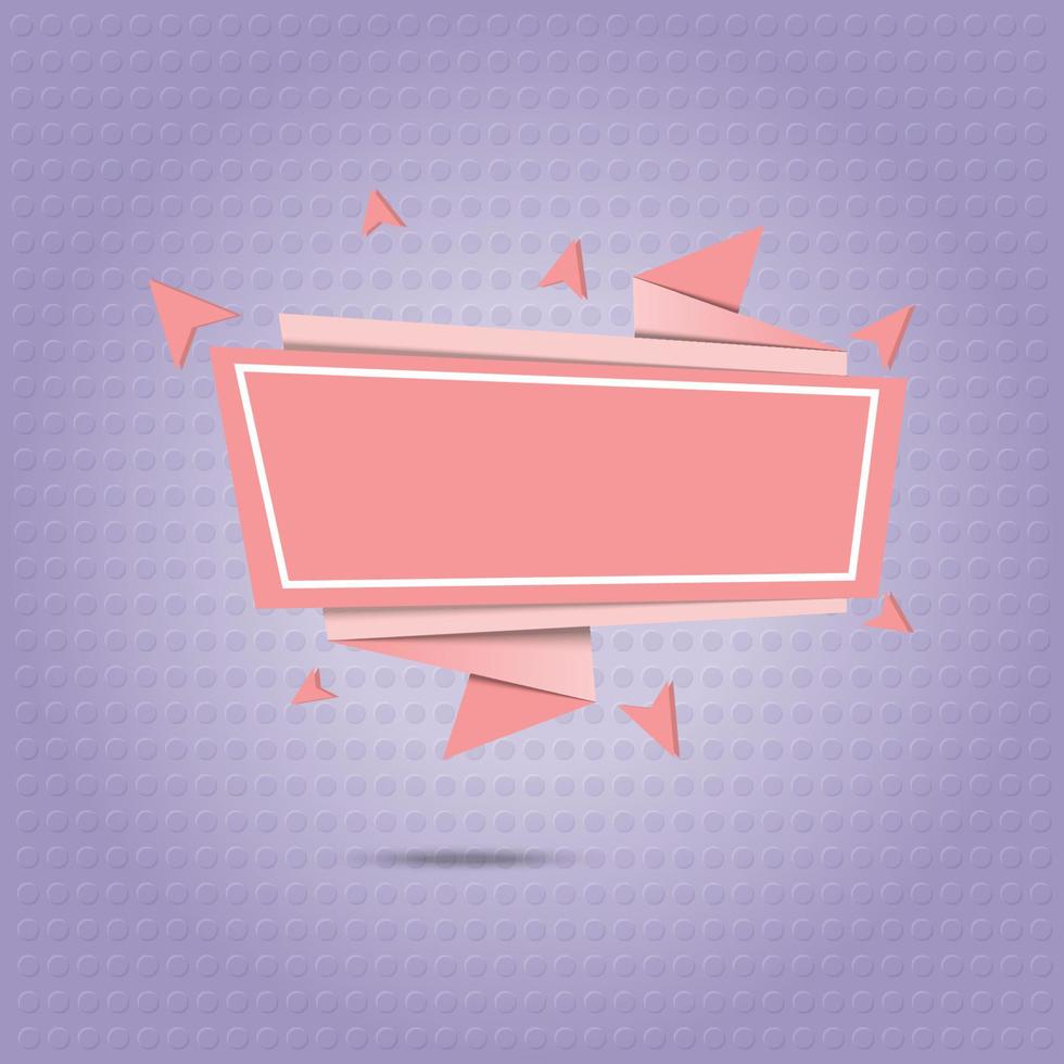origami speech bubble vector