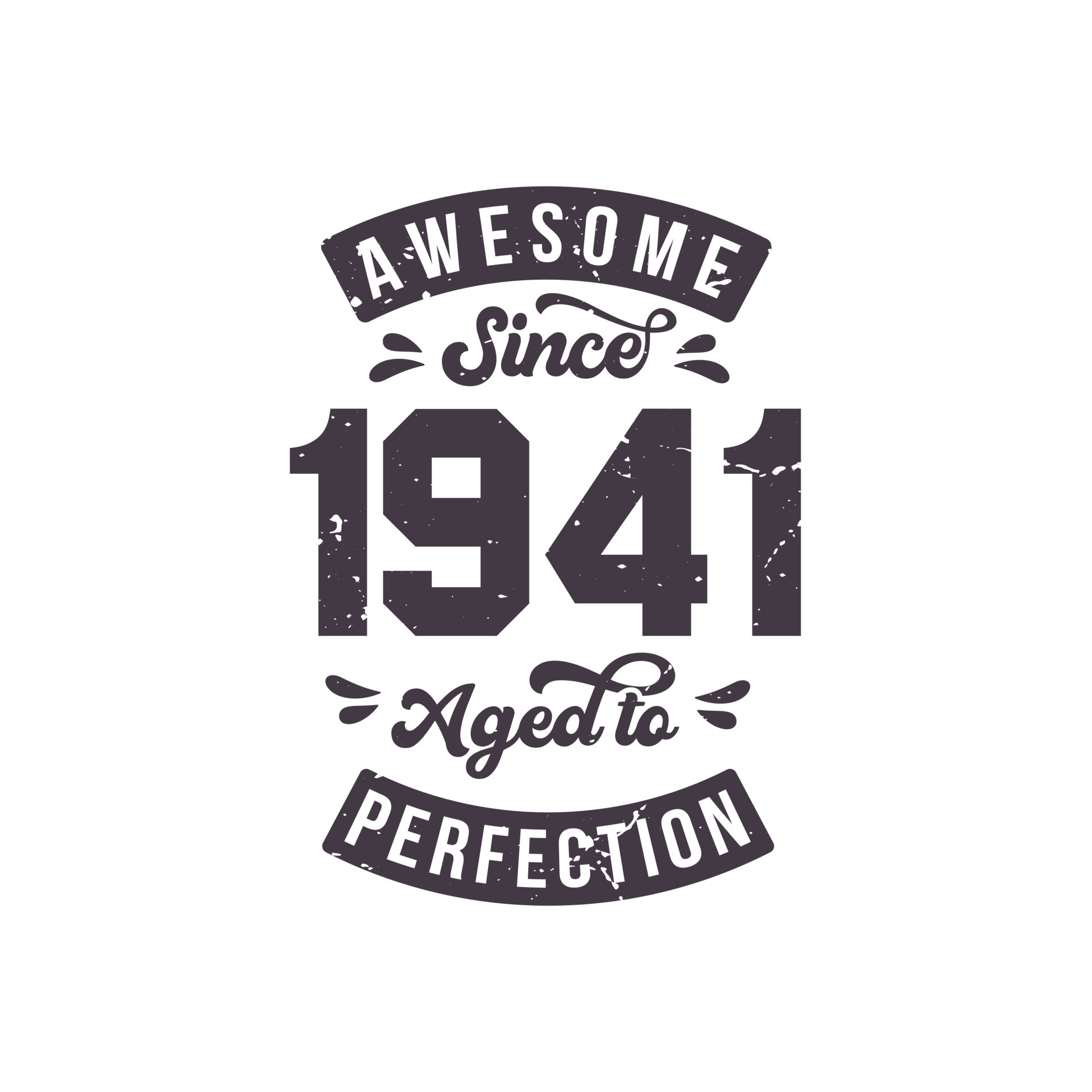 nacido en 1941 impresionante cumpleaños retro vintage, impresionante