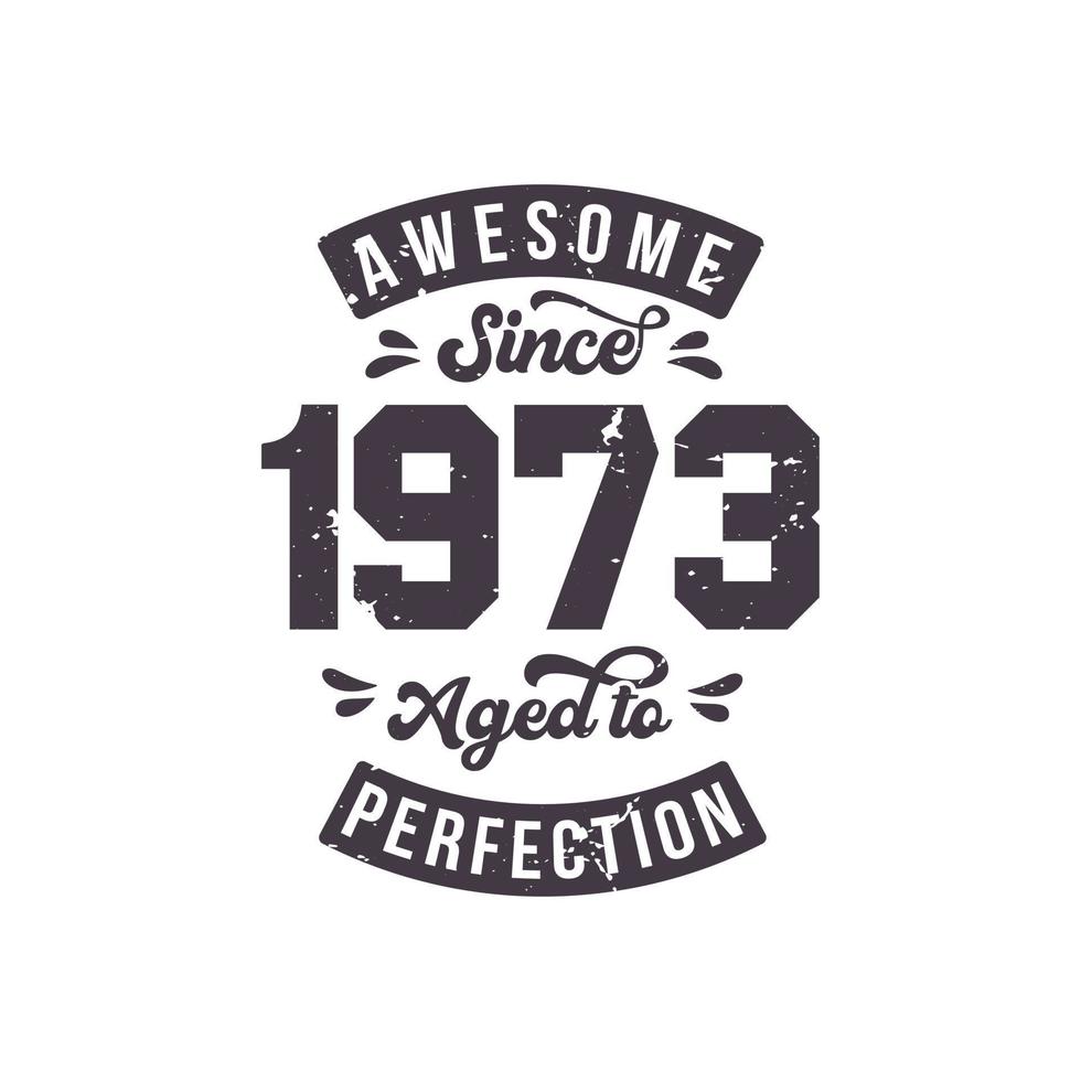 Born in 1973 Awesome Retro Vintage Birthday, Awesome since 1973 Aged to Perfection vector