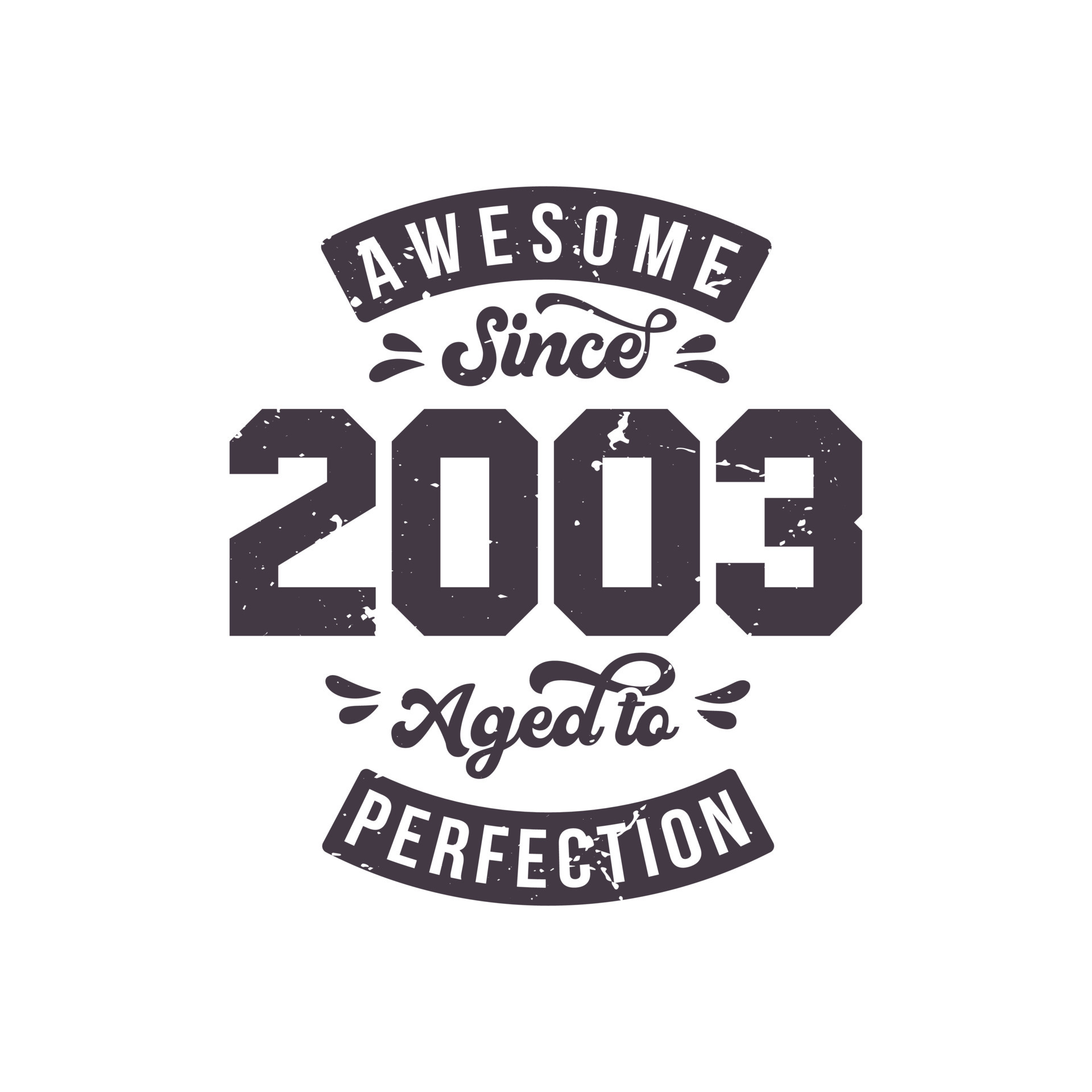 Born in 2003 Awesome Retro Vintage Birthday, Awesome since 2003 Aged to ...
