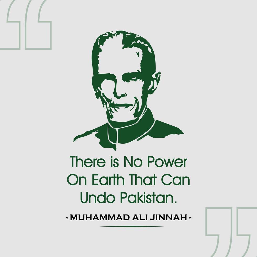 Quaid-e-Azam Day Quote Design template. Pakistan Independence Day Celebrating. 14 August Independence Day. Quaid-e-Azam Day. 14 August Pakistani National Celebration. Vector Illustration