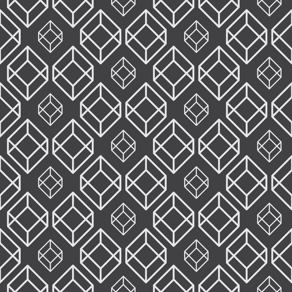 geometric simple cube seamless pattern vector