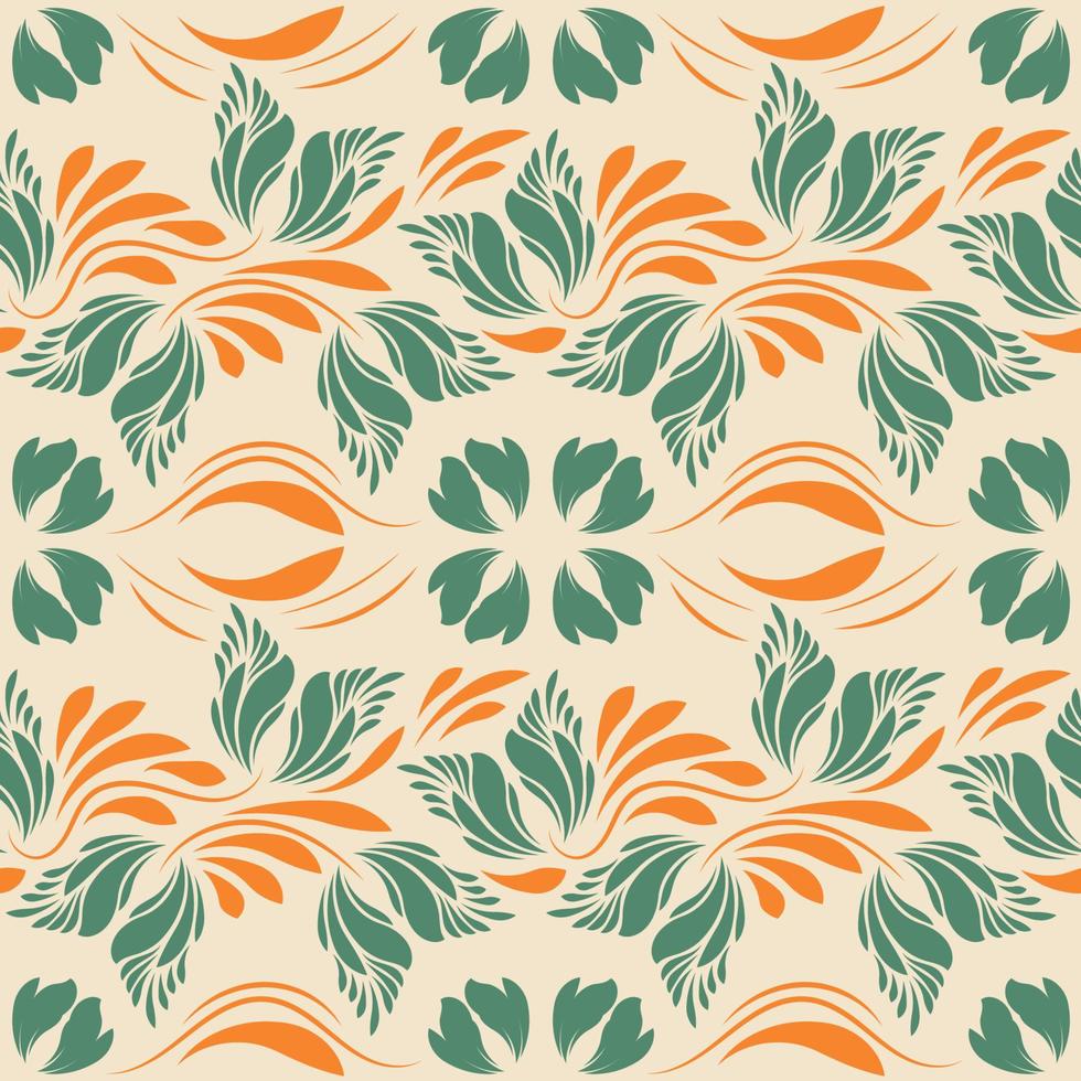 Folk flowers print Floral pattern Ethnic art vector