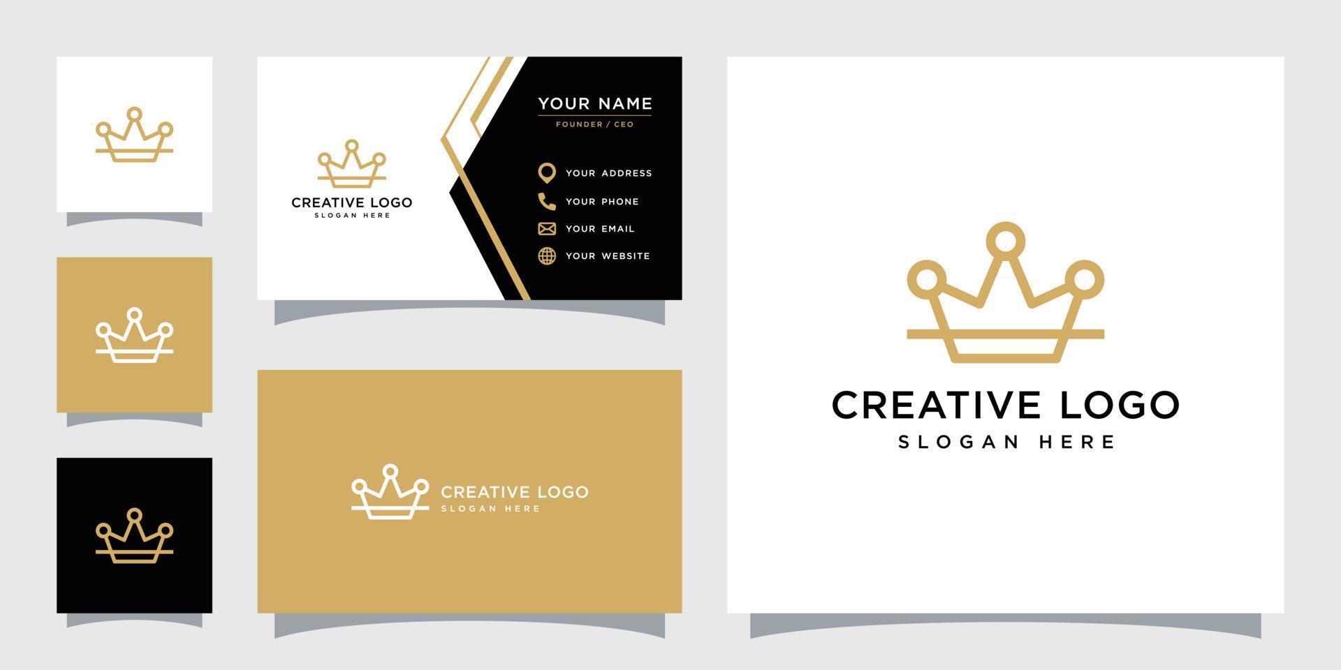 Vector graphic of abstract crown logo design template