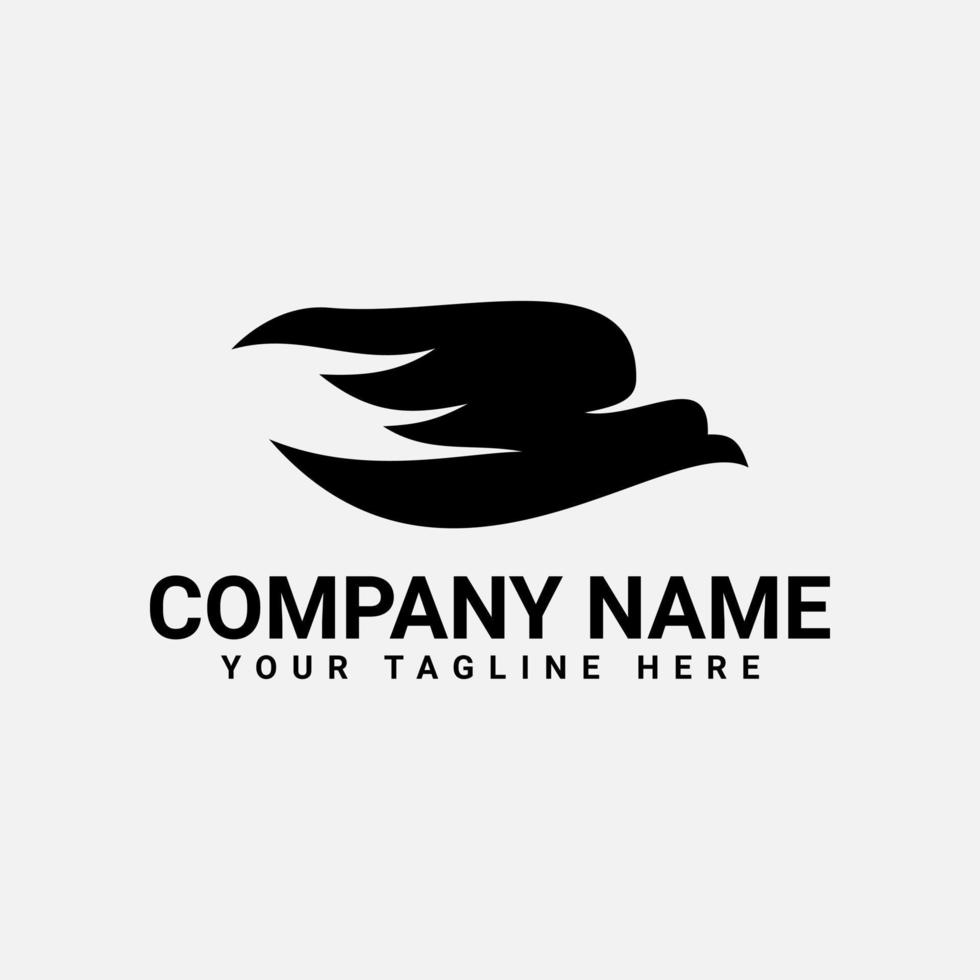 Simple Flying Eagle Logo Design Vector