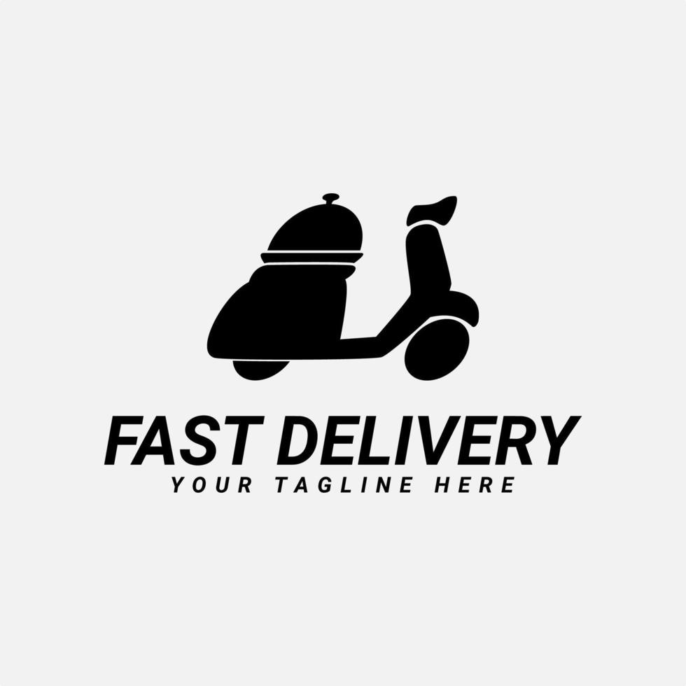 Design a Food Delivery Logo With a Motorcycle Icon vector