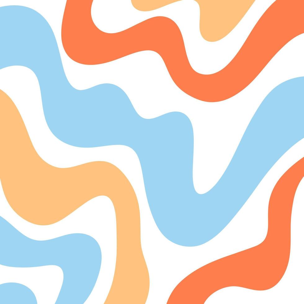 Sixties Psychedelic Liquid Retro Lines vector