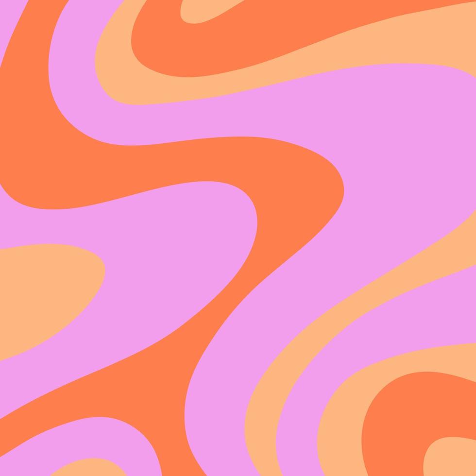 Pink Seventies Liquid Retro Lava Lines vector