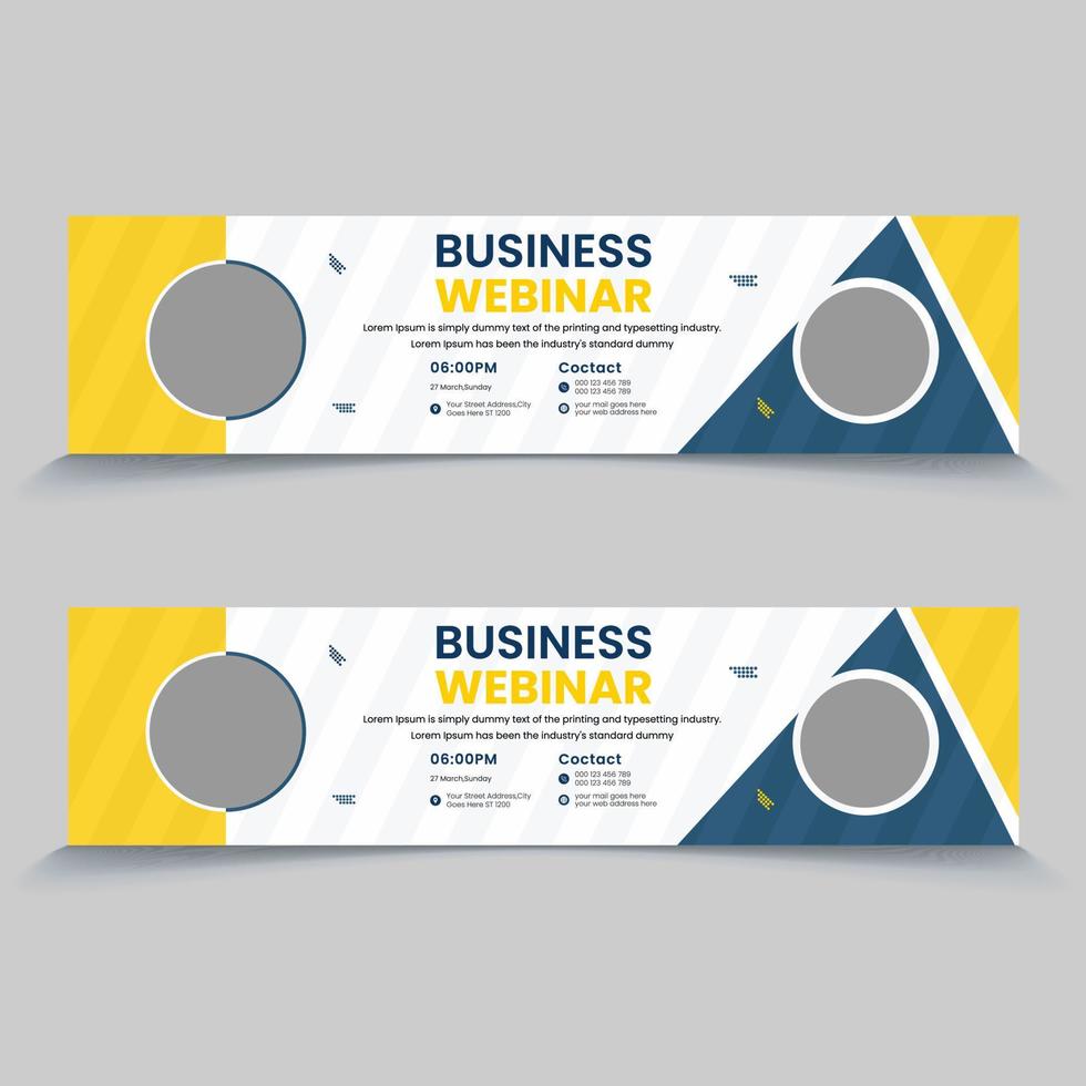 plantilla de banner de redes sociales corporativas profesionales vector