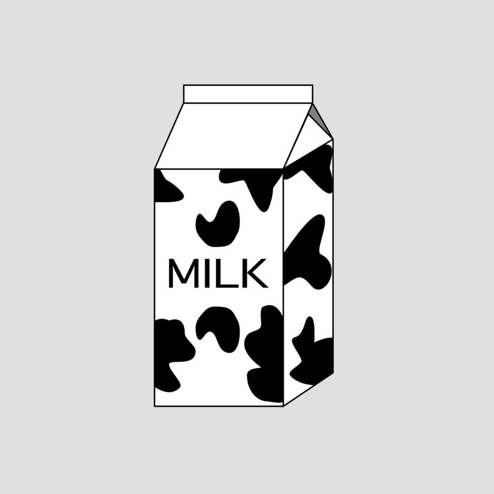 paquete de leche sobre fondo gris vector