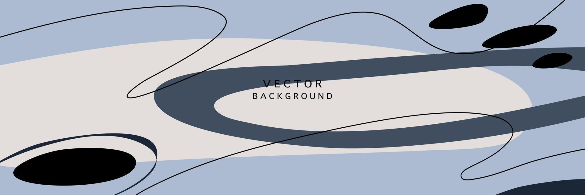 Abstract background with shapes and line art. Copy space for text. Vector illustration