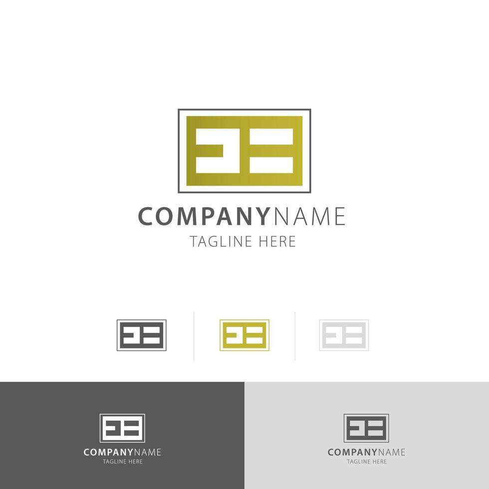 abstract monogram letter e b logo template vector illustration