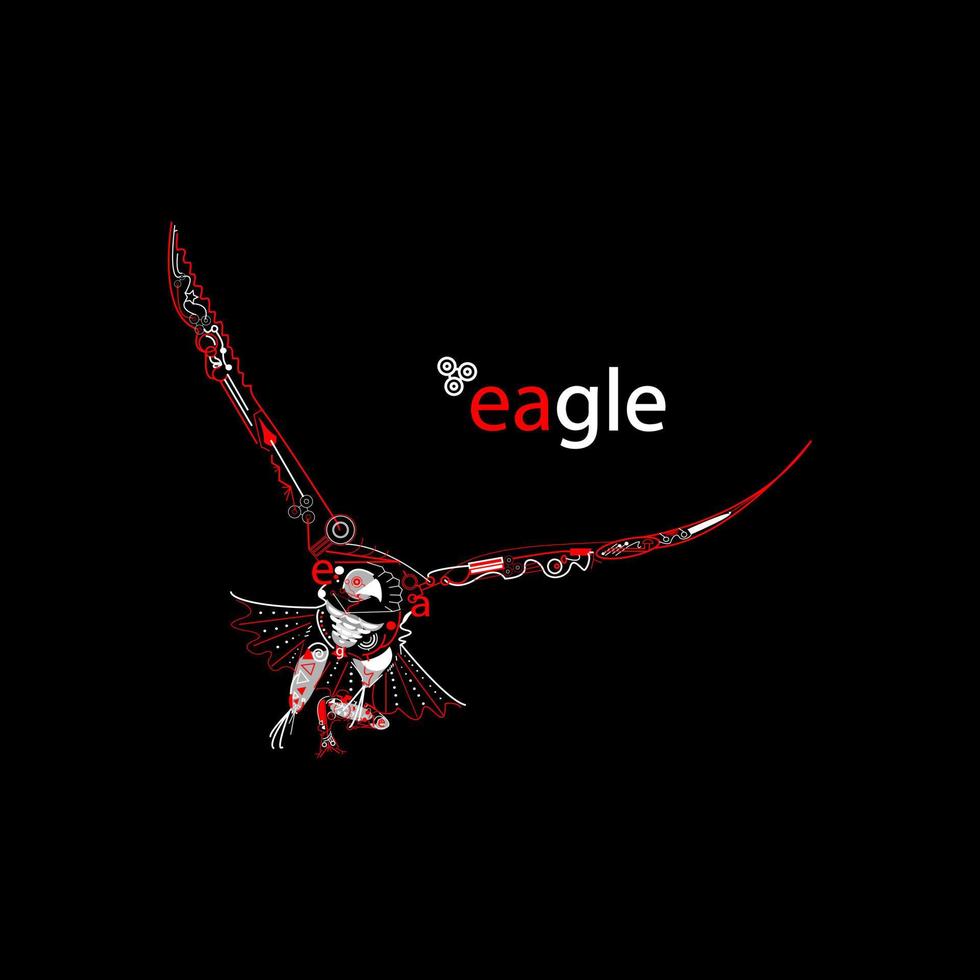 futuristic eagle logo vector illustration