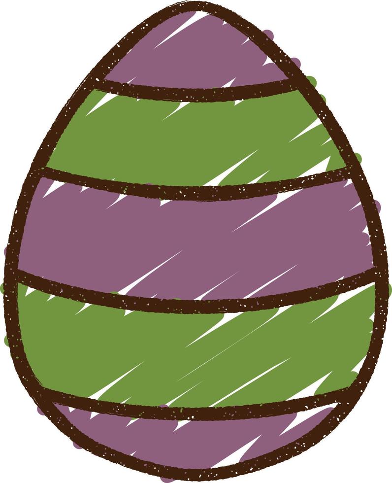 dibujo de tiza de huevo de pascua vector