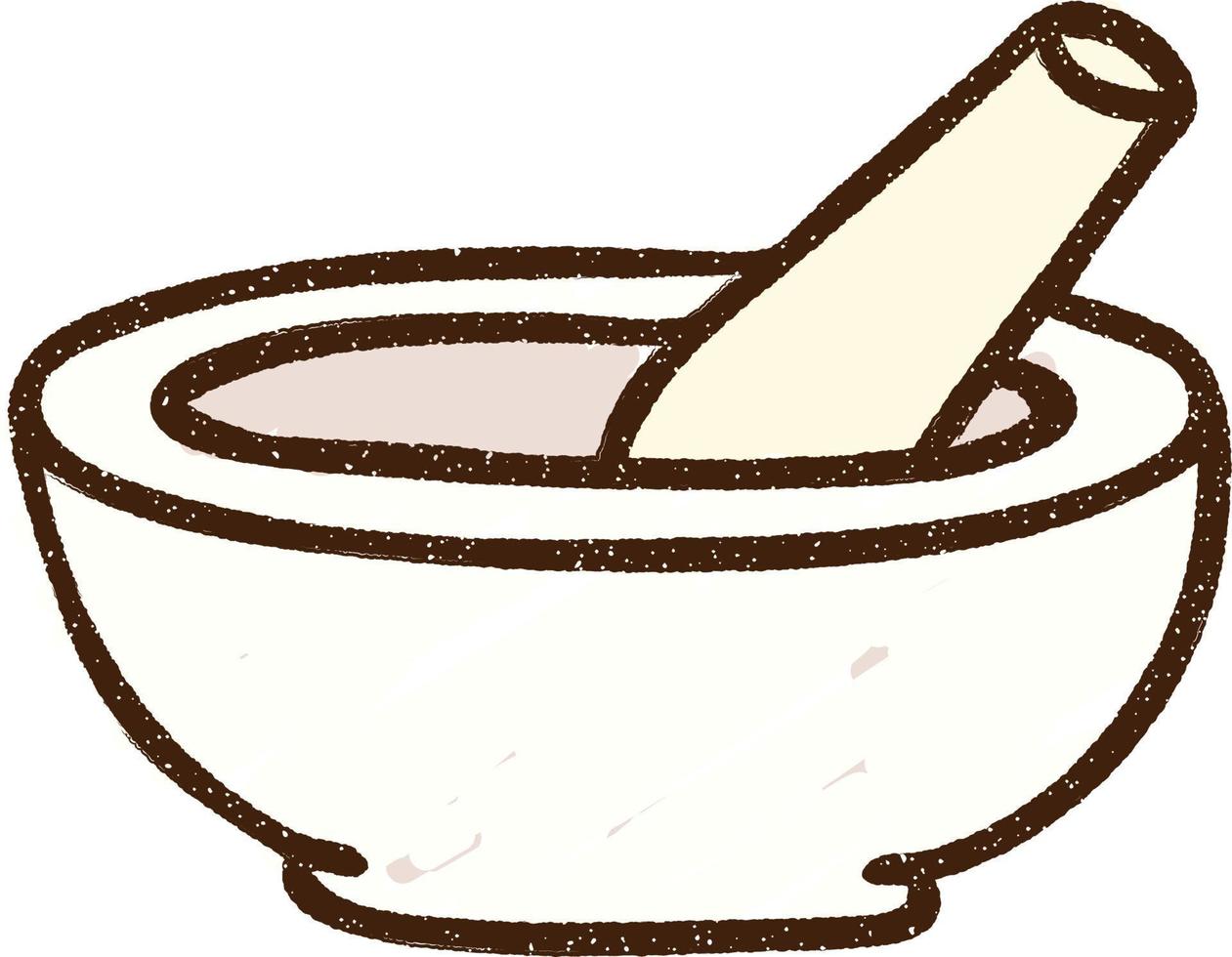 Pestle Mortar Chalk Drawing 9736090 Vector Art at Vecteezy