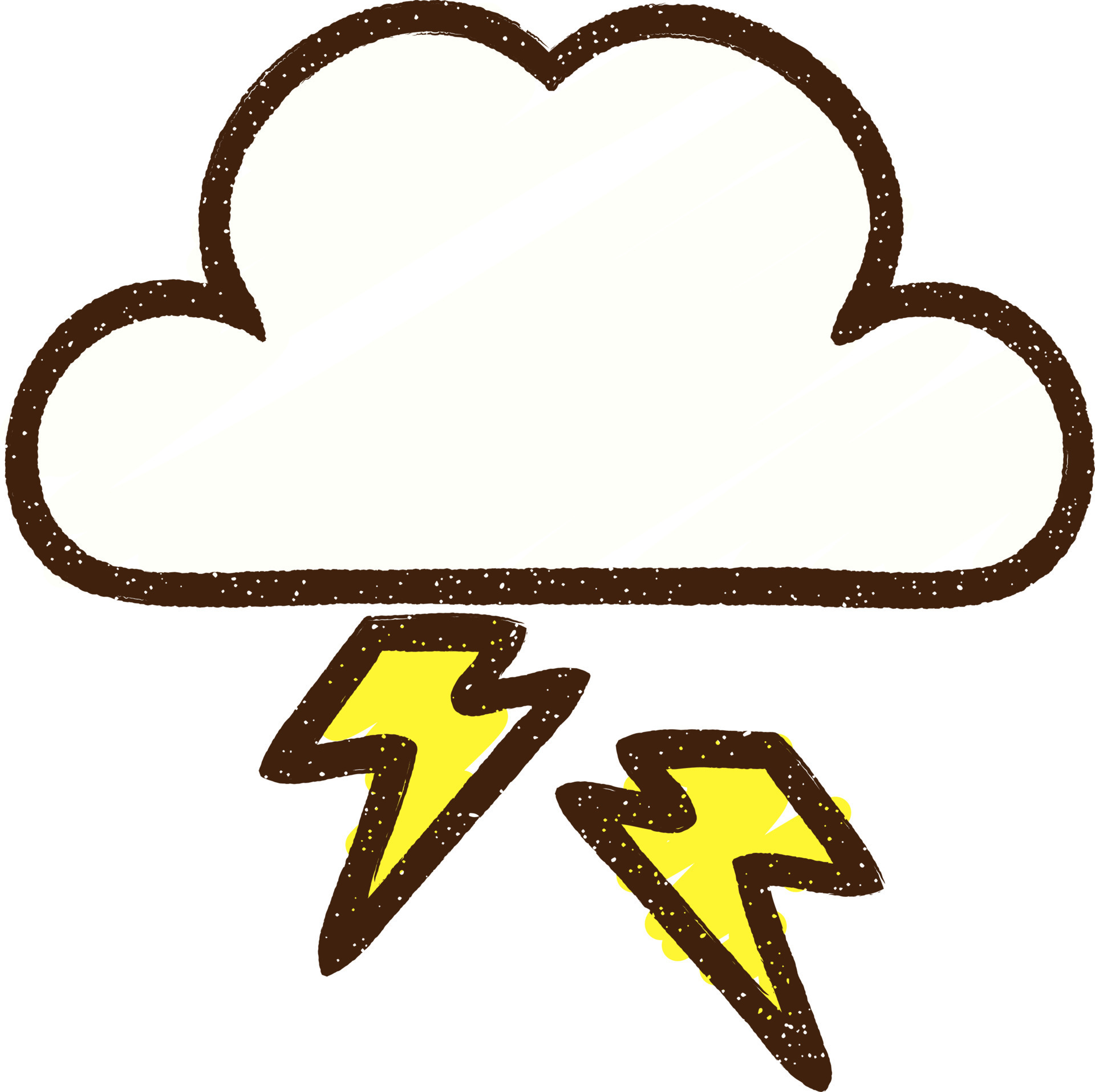 Lightning Cloud Chalk Drawing 9736115 Vector Art at Vecteezy