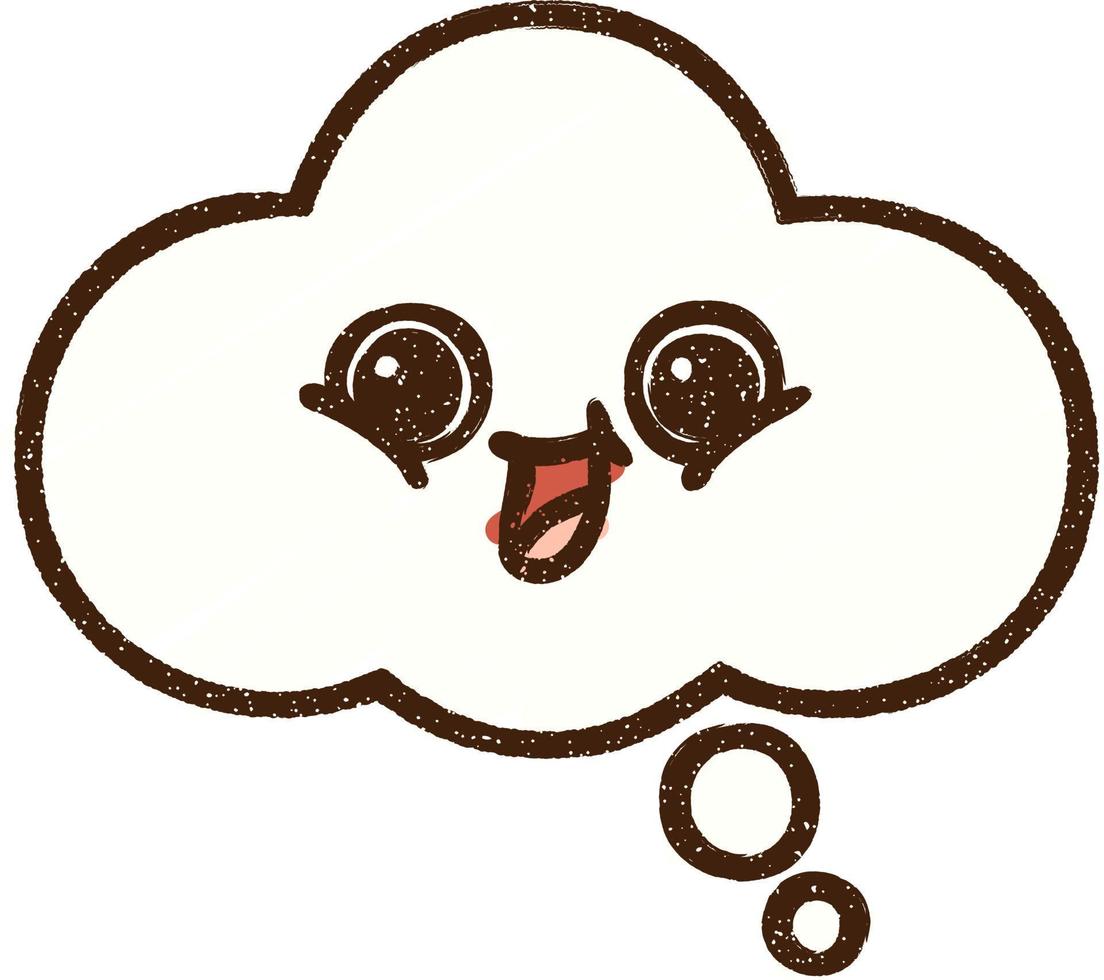 Thought Cloud Chalk Drawing vector