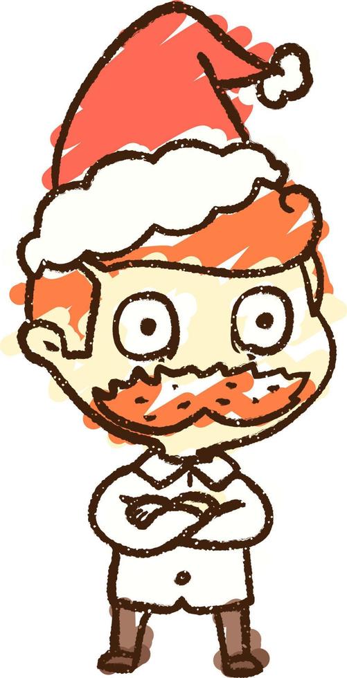 Festive Fellow Chalk Drawing vector