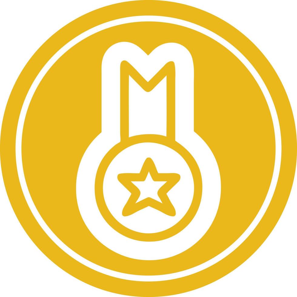 icono de premio de medalla vector