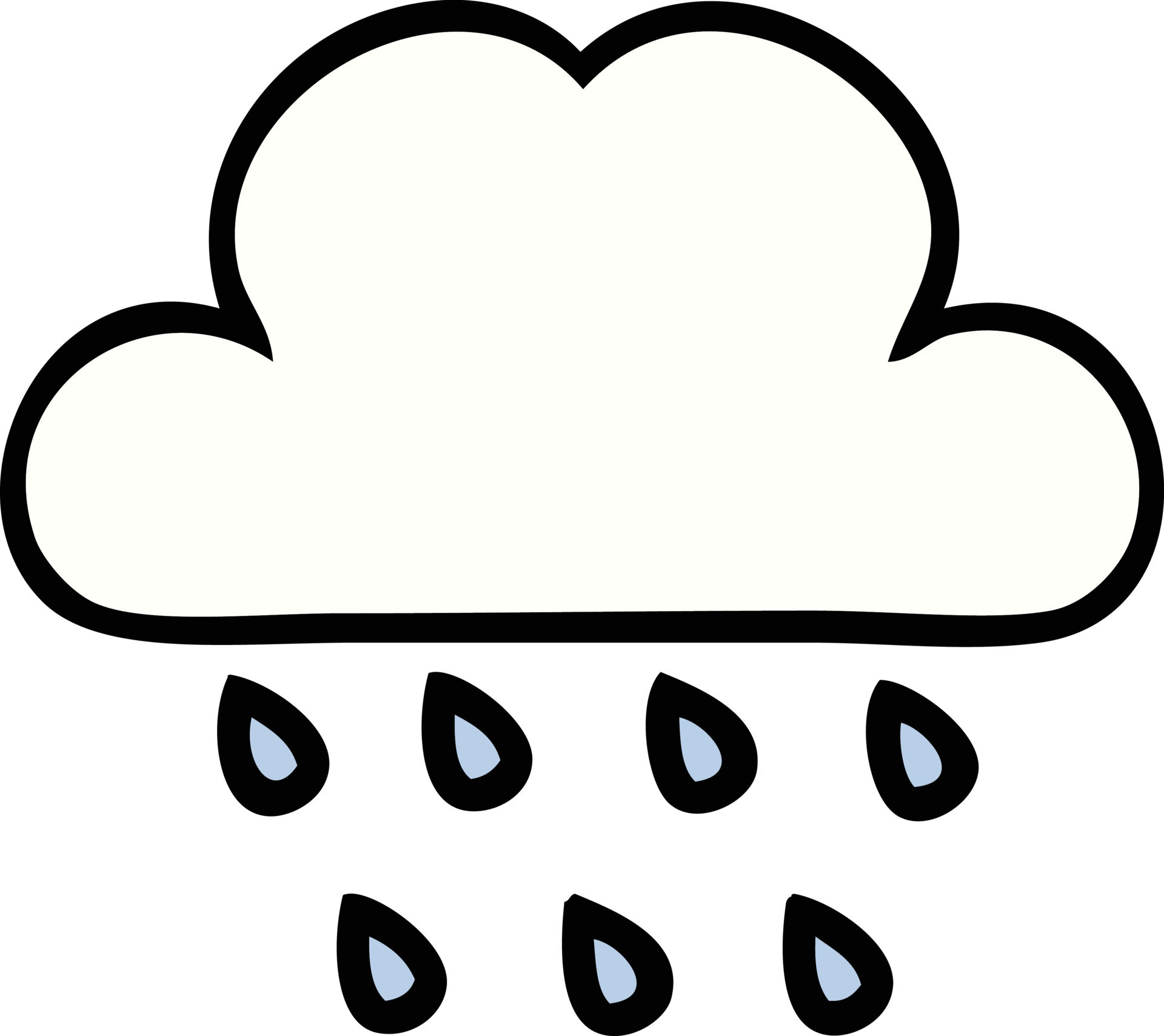 cute cartoon rain cloud 9736237 Vector Art at Vecteezy