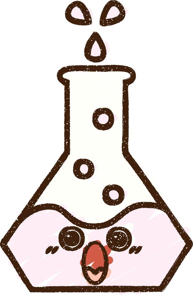 Bubbling Chemicals Chalk Drawing vector