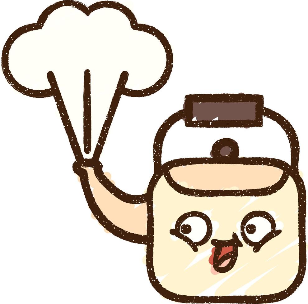 Kettle Chalk Drawing vector