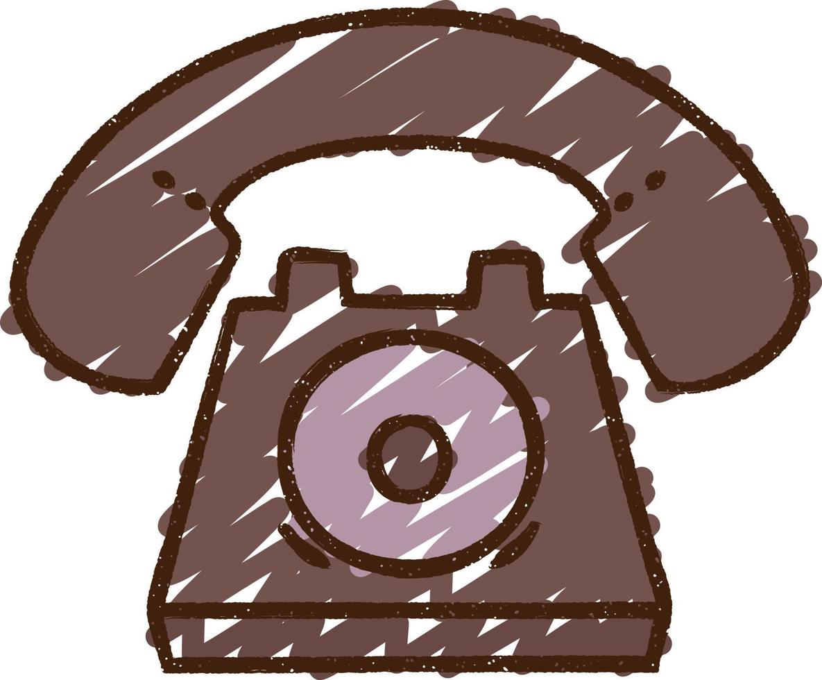 dibujo de tiza de telefono vector