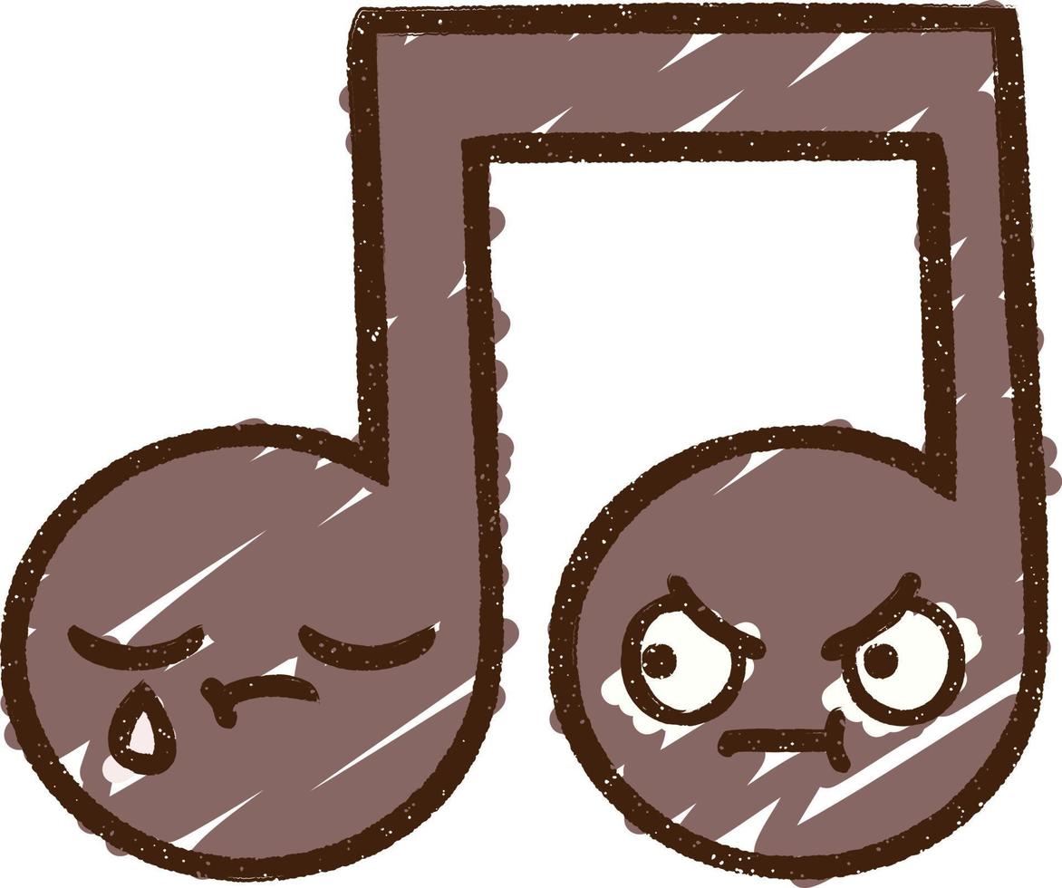 Music Note Chalk Drawing vector