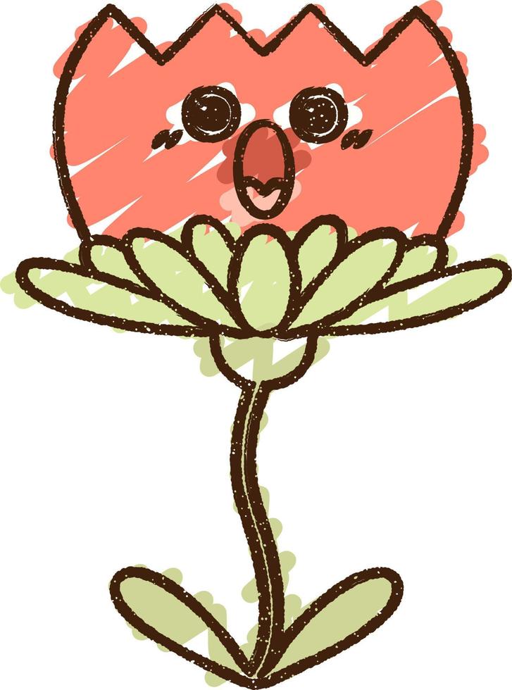 Flower Chalk Drawing vector