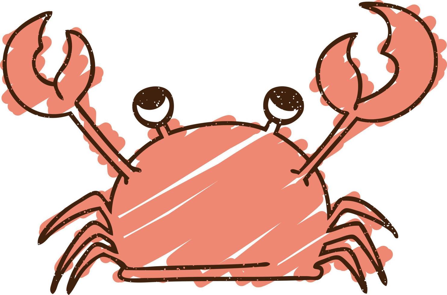 Crab Chalk Drawing vector