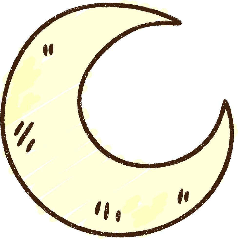 Moon Chalk Drawing vector